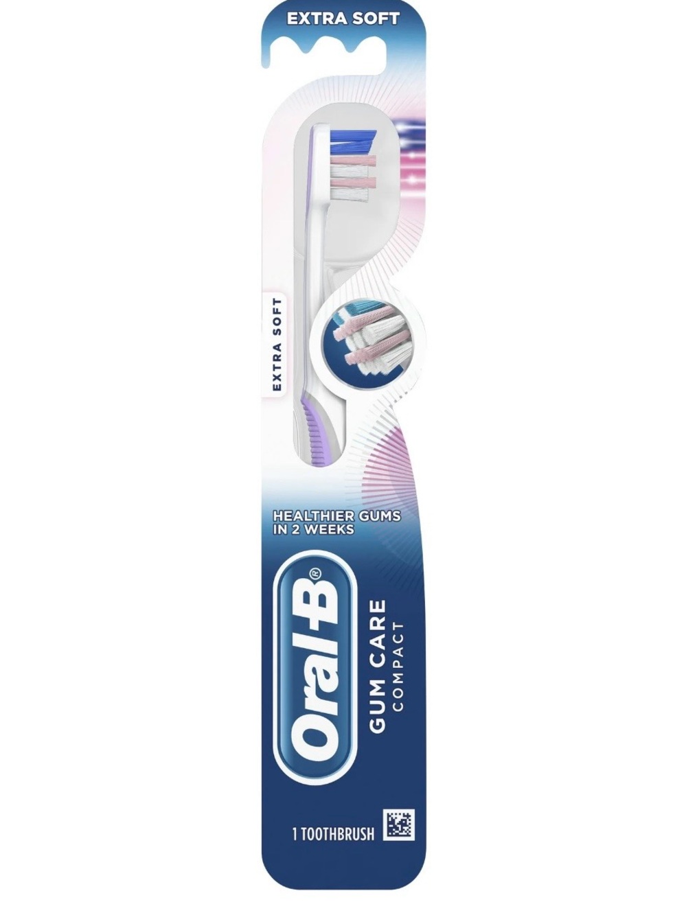 4 Oral-B Gum Care Compact Toothbrush, Extra  Soft, 1 Count